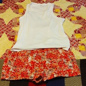 Loft hibiscus pattern shorts.